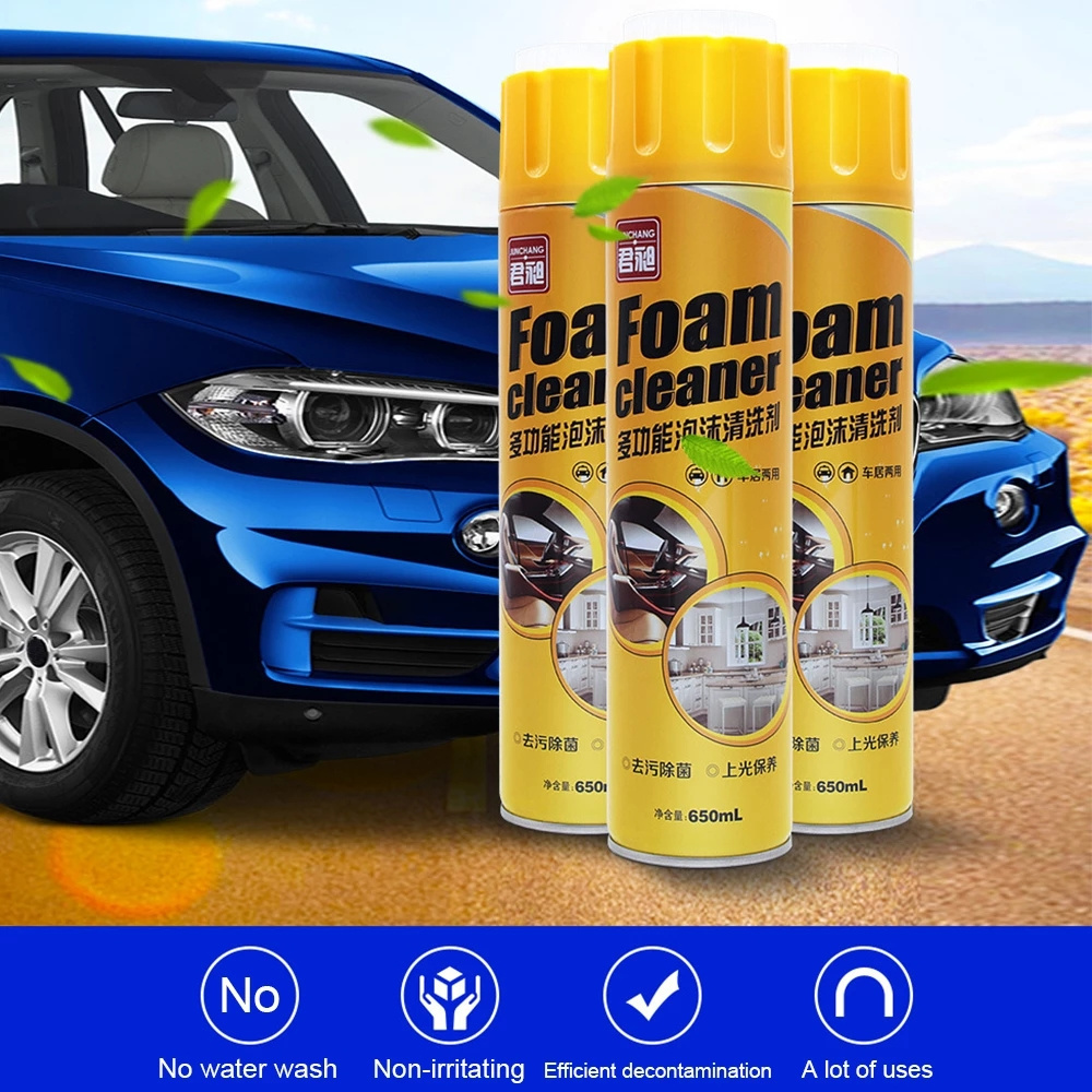 Car Care Foam Cleaner Spray Foam Cleaner Auto Spray Vehicle Fabric Leather Home Cleaning