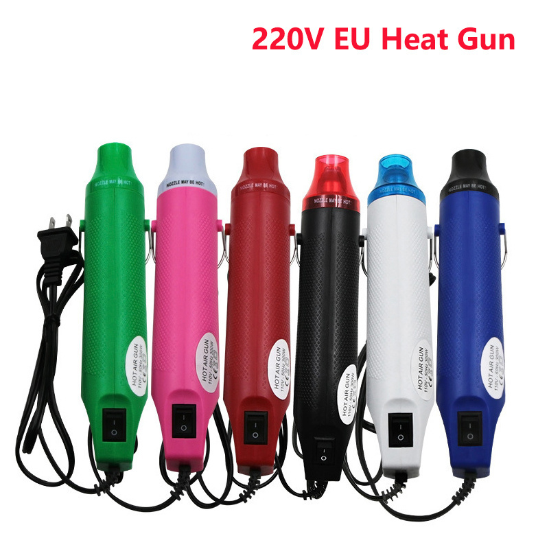 Portable Soft Ceramic Heat Gun for DIY Craft Embossing Sealed Powder 110V 220V Blower Mini Handheld Hot Air Gun