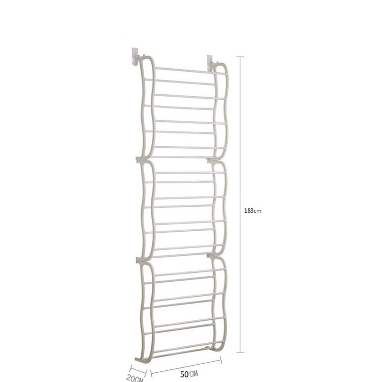 36 Pair Over Door Hanging Shoe Rack 12 Tier Shelf Organiser Storage Stand Multi-layer Easy Installation   For Living room