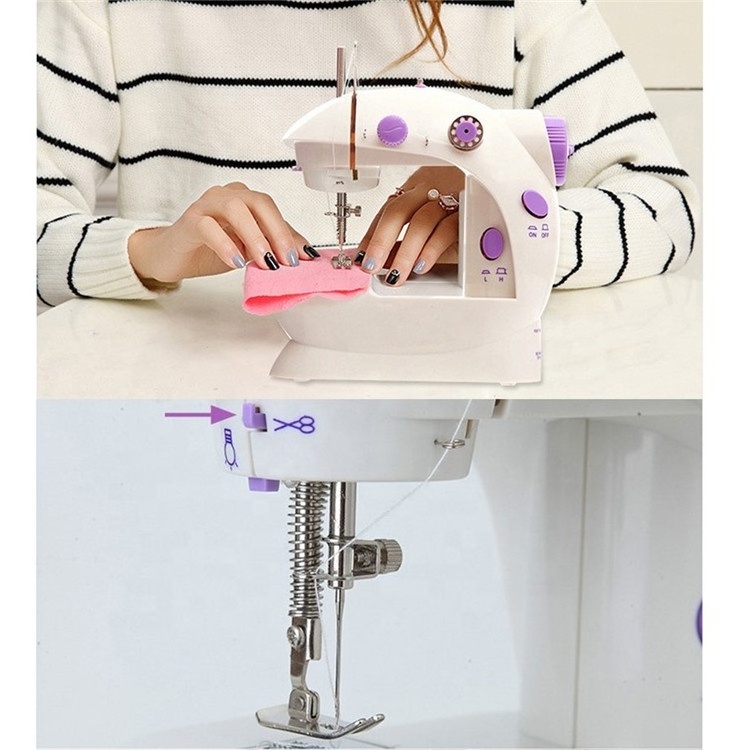 Home Use Portable Household Electric Mini Sewing Machine Speed Adjustment Children Child DIY Toy Sewing Machine