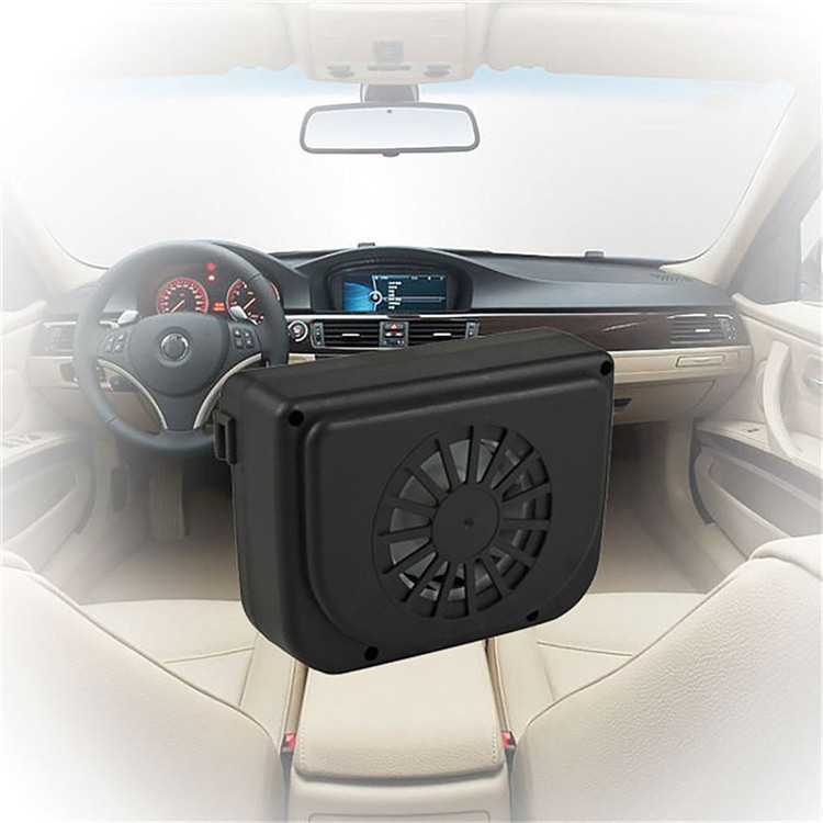 Cooling Exhaust Car Solar Fan Plastic Window Fan Black Auto Sun Power Cooler Auto Ventilator With Rubber Stripping