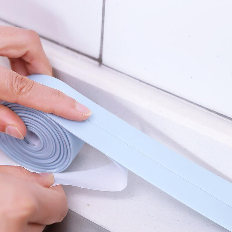 PVC Single Sided Waterproof Traceless Mould Proof Kitchen Sinks Sealing Tape Self Adhesive Caulking Sealing