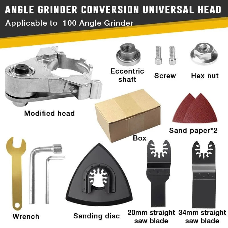 Conversion Universal Head Kit Woodworking Tool Angle Grinder Grooving Machine Multi-function Adapter Angle Grinder