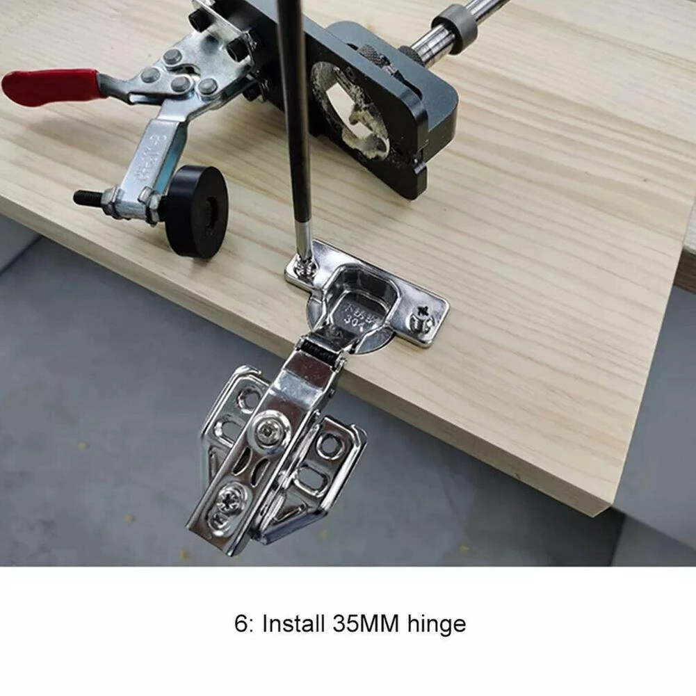 35mm Cabinet Hinge Jig Drilling Set Guide Locator Device Fixture Door Concealed Installation Household Tools Woodworking