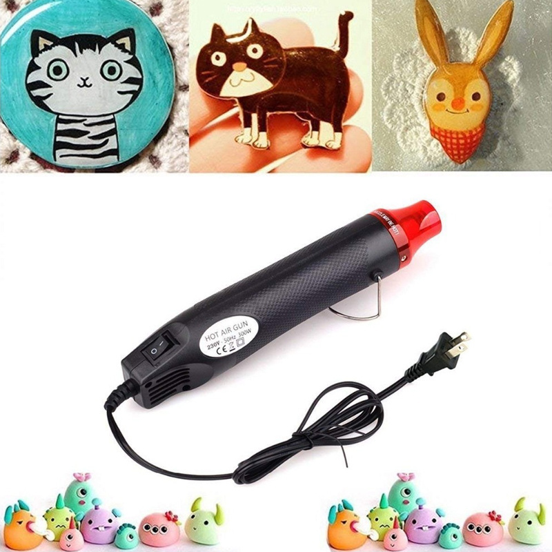 Portable Soft Ceramic Heat Gun for DIY Craft Embossing Sealed Powder 110V 220V Blower Mini Handheld Hot Air Gun