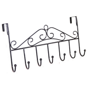 3 Colors Kitchen Bedroom 7-Hook Hanging Rack Holder Door Wall Hangers Bathroom Towel Hook Rack