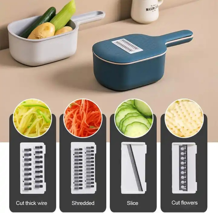 Fruit Vegetable Potato Cucumber Carrot Slicer Cutter Cheese Onion Chopper Mandolin Vegetable Slicer with Drain