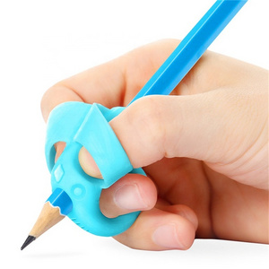 6 Color Simple Solution Improve Handwriting Silicone Ergonomic Finger Pencil Grip Kids Writing Corrector Student Pen Holder