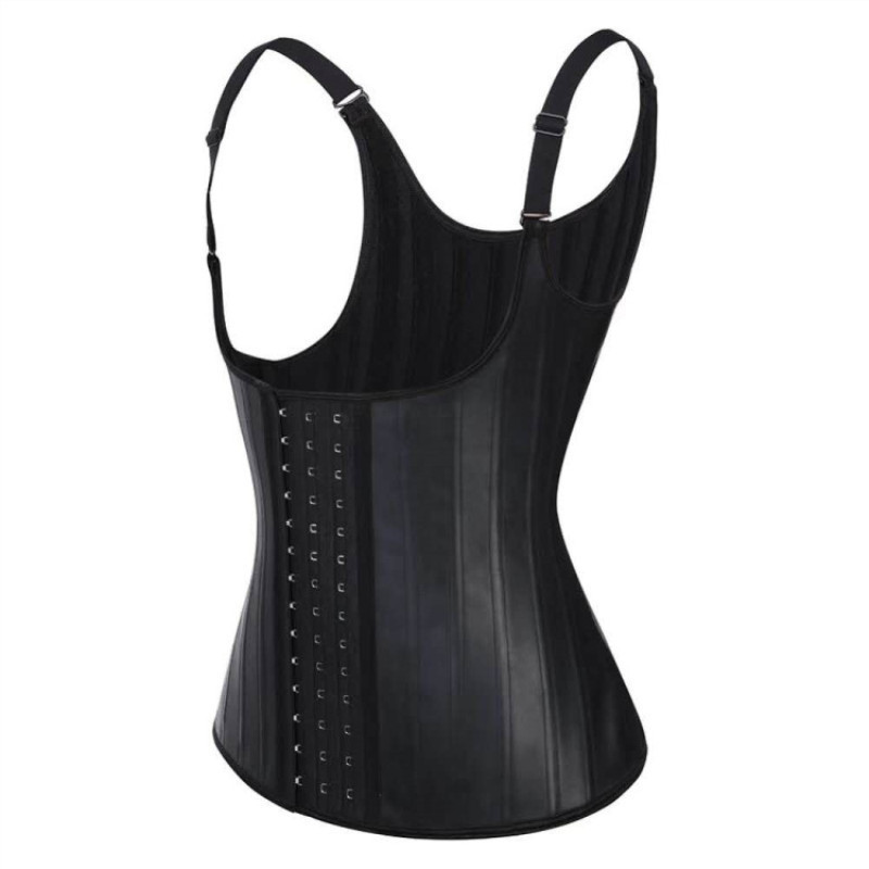 Black/Skin Tone Waist Trainer Latex Corsets Sexy Sport Girdle Women Body Slimming Trimmer Corset