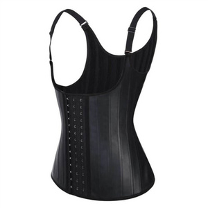 Black/Skin Tone Waist Trainer Latex Corsets Sexy Sport Girdle Women Body Slimming Trimmer Corset