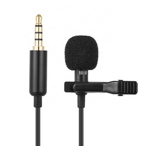 Mini Portable Hands-Free Wired Collar Clip Lapel Lavalier mini Microphone for Cell Phone Laptop Tablet Recording