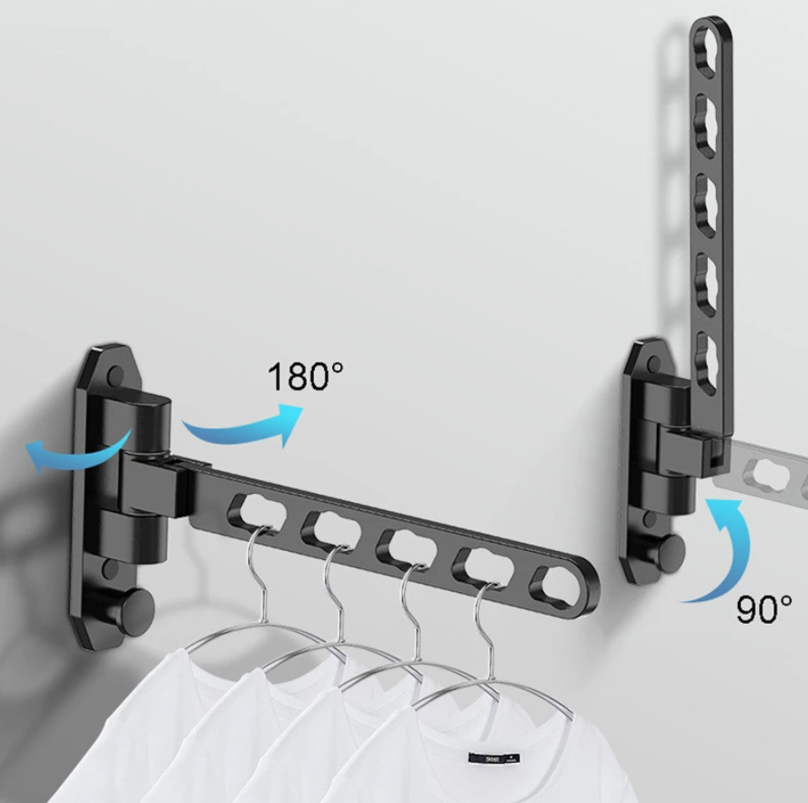 Hot Sale Folding Clothes Hanger Wall Hanging Balcony Clothes Pole Bathroom Toilet Drying Clothes