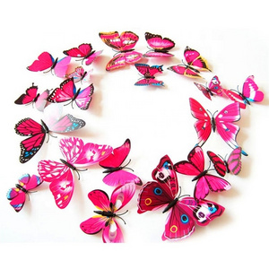 Colorful PVC 3D Animals Butterfly Wall Sticker Fridge Magnet Room Decorations Wedding Anniversary Decoration