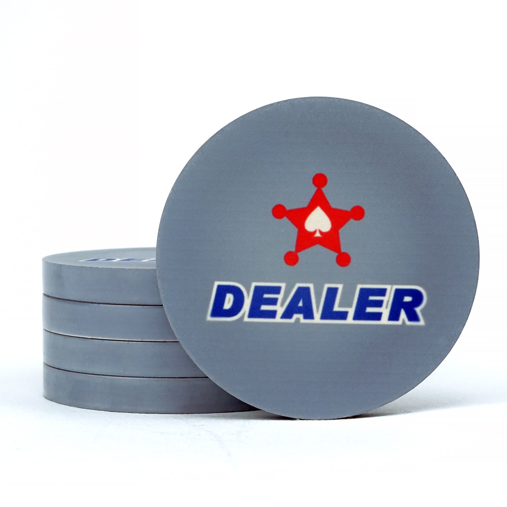 Any Design Can Do 48.5mm*5.5mm of 26g custom ceramic poker dealer button for free design and free samples comerciante