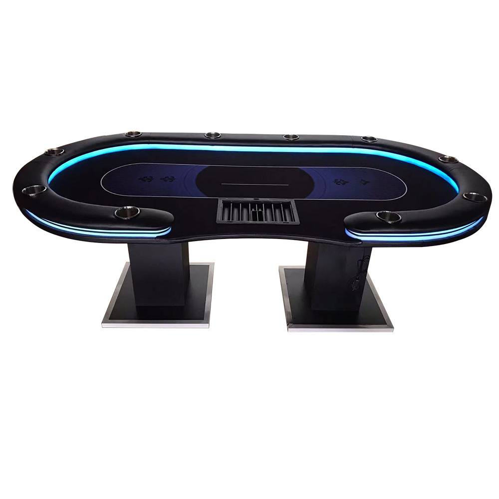 Custom poker club Professional 10 seat poker table casino high quality gambling table 94 inch for poker game