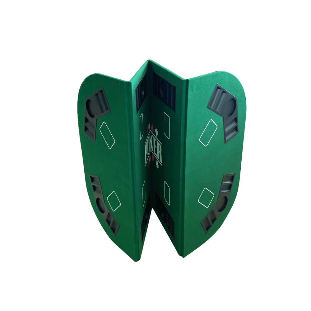 Premium 180*90 4 folding balckgack poker tablet op felt 8 seat top with backpack suppliers custom logo for casino gambling