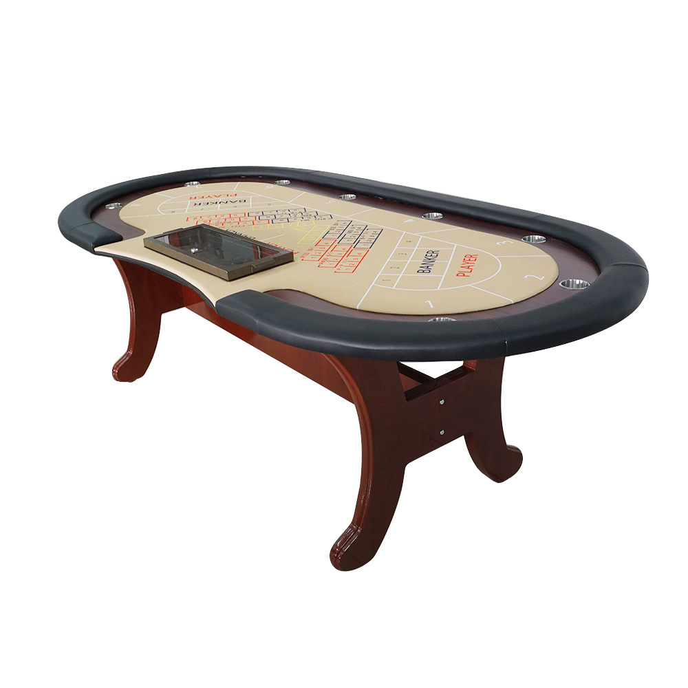 Professional customised poker room tables baccarat blackjack casino poker game tables with LED lights