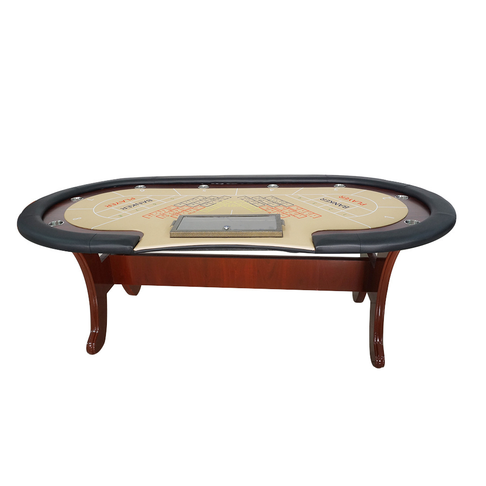 Professional customised poker room tables baccarat blackjack casino poker game tables with LED lights