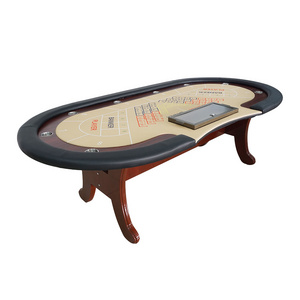 Professional customised poker room tables baccarat blackjack casino poker game tables with LED lights