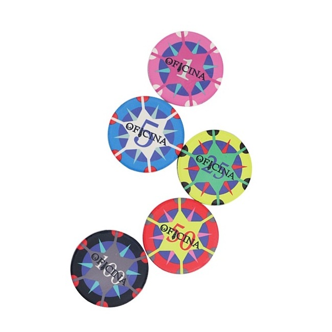 Professional custom casino poker room 39 43mm ceramic poker chips colour pattern size all can be custom casino coins