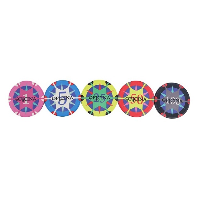 Professional custom casino poker room 39 43mm ceramic poker chips colour pattern size all can be custom casino coins