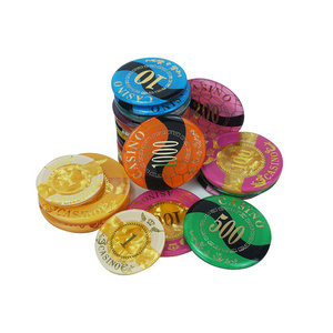 casino acrylic poker chips uv anti-fake 40 45 50 55mm round rfid token chips with custom logo value for poker tournament