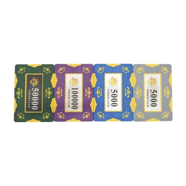 Customize Rectangular Shape Of Clay Plaque With Value Number Colorful Casino Chips From Poker Chip Manufacturers