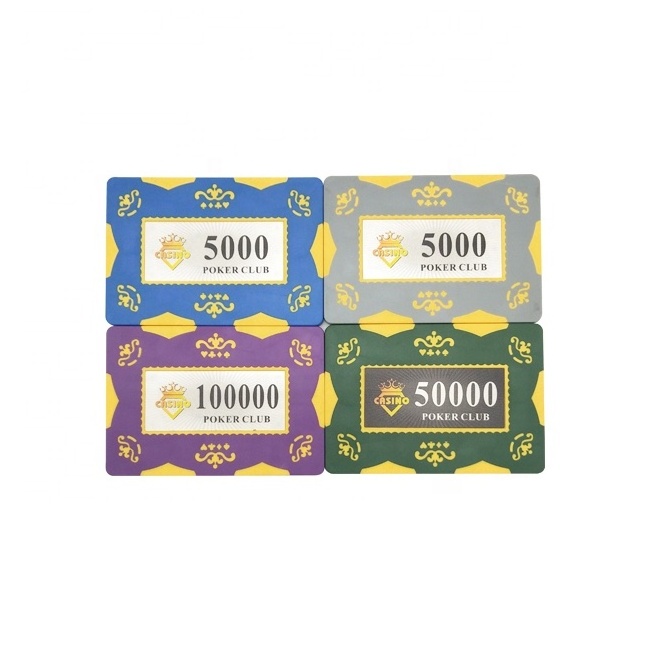 Customize Rectangular Shape Of Clay Plaque With Value Number Colorful Casino Chips From Poker Chip Manufacturers