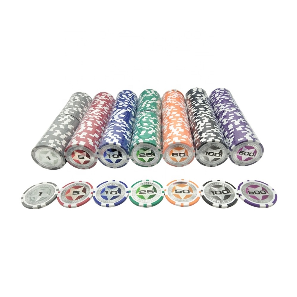 Poker Set 500 Chips Including 2 Decks And Dices Casino in Aluminum Case