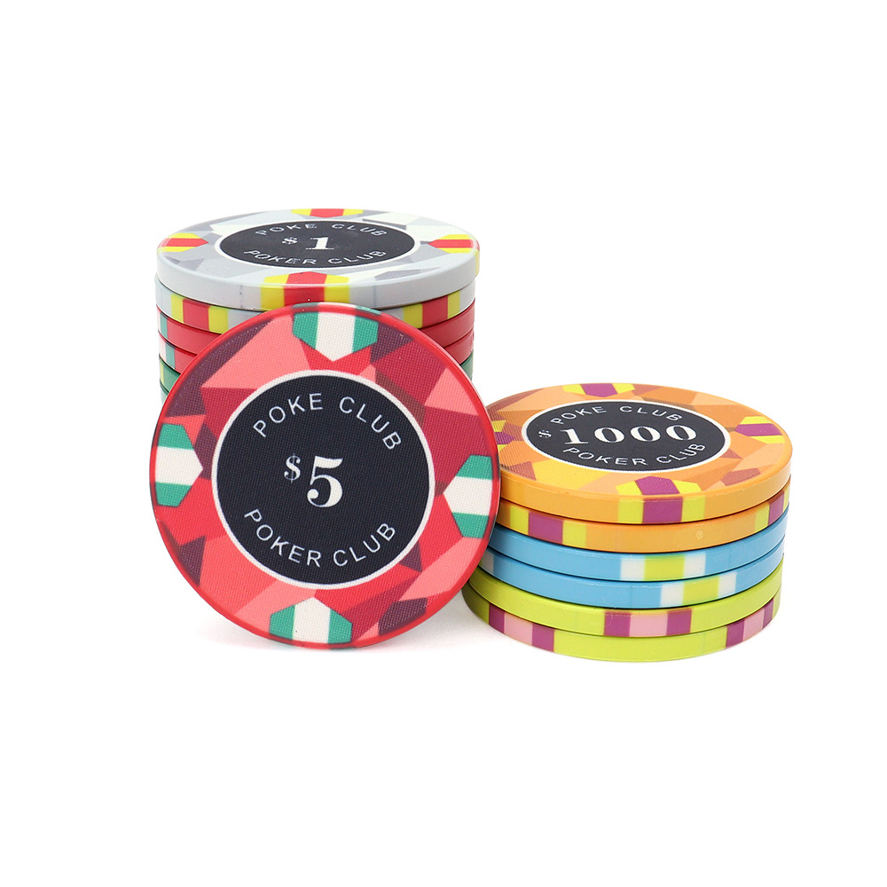 Free design sample 12g ceramic poker chips 43mm diameter antique texture surface custom logo casino play chips for poker room