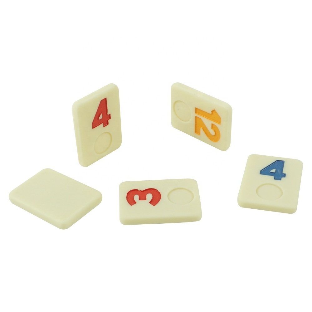 Rummy Gambling Tiles Melamine Rummy Chips Game Set Rummy Ivory Mahjong Without Package