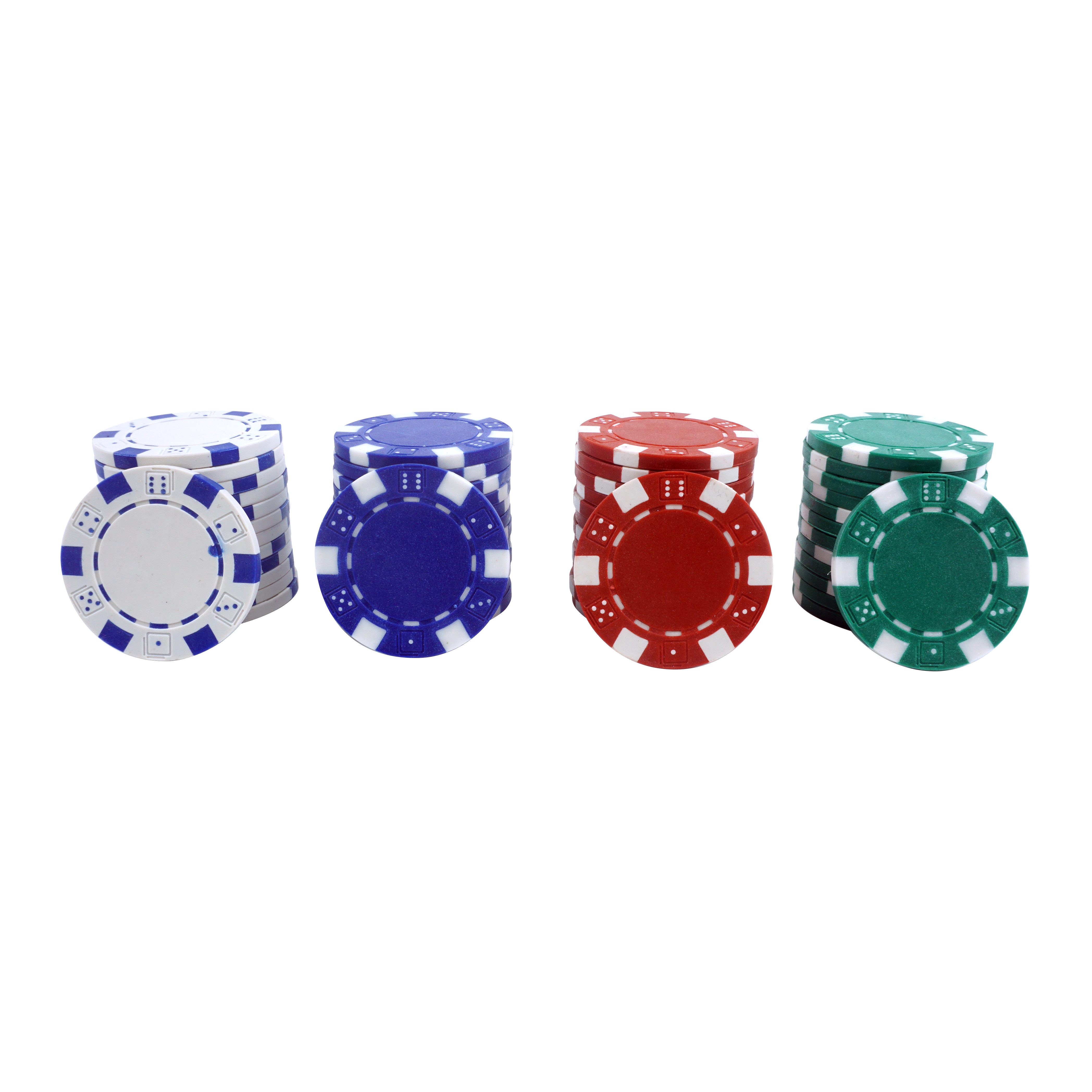 Hot selling custom blank pp plastic dice poker chips 40 mm multi color chips