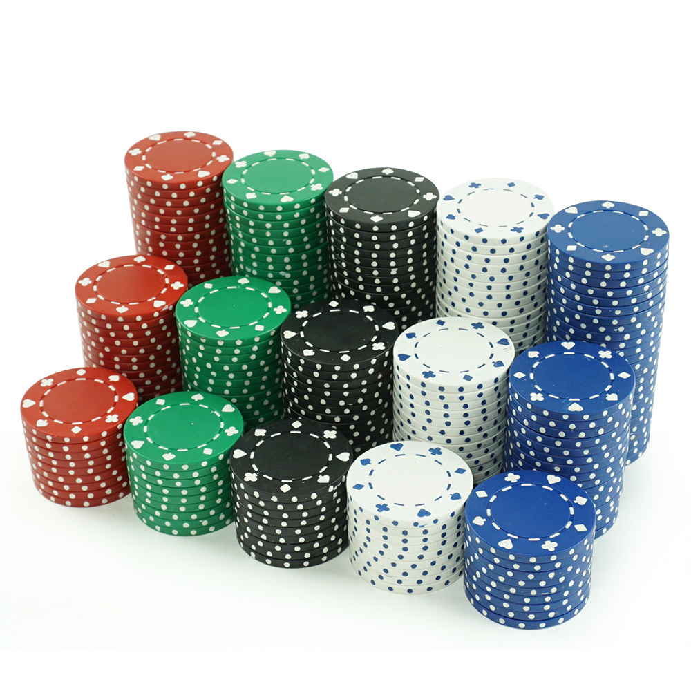 500 pp plastic poker chips with silver aluminum case set include 2 sets poker cards and 1 white dealer Game set