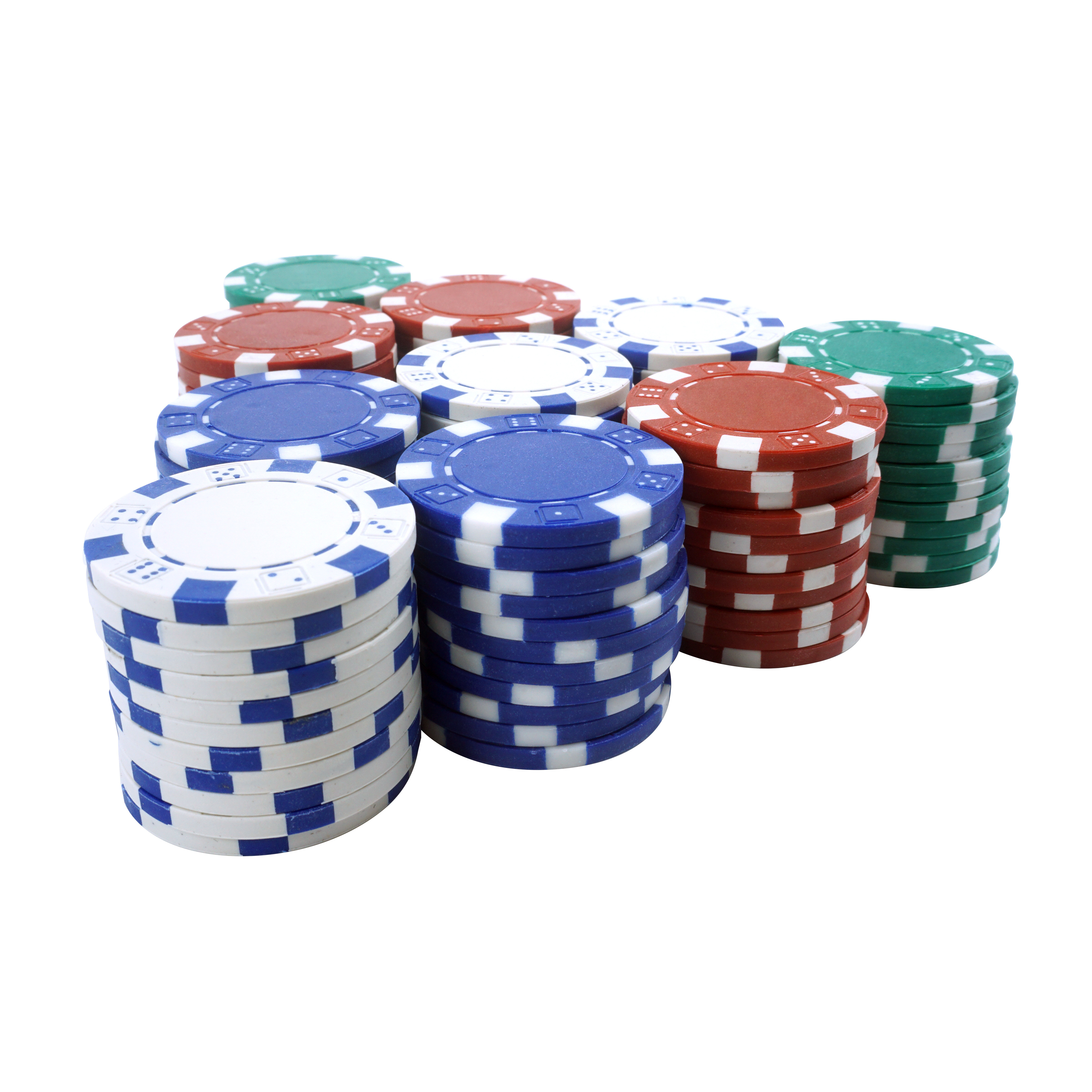 Hot selling custom blank pp plastic dice poker chips 40 mm multi color chips