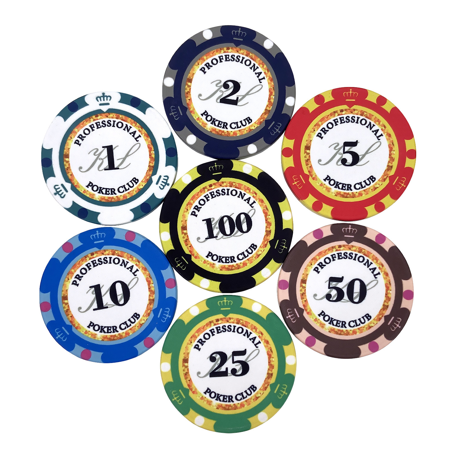 Custom 10g EPT poker Chips  39mm ceramic casino chips Wholesale poker Club Game Tokens