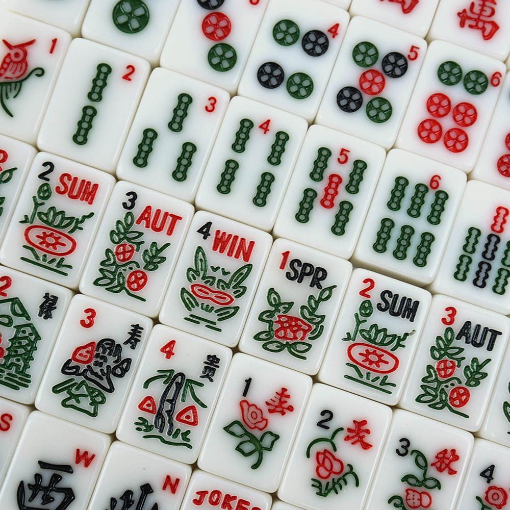 Factory custom melamine American mahjong set no accessories portable mini mahjongs tiles  game