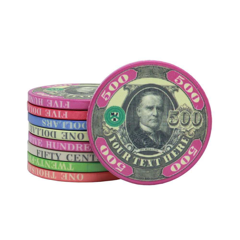 Wholesale 10g presidents poker chips US dollars 39 43 45 46 48.5 50 52 55mm custom cash value manufacture for casino table game