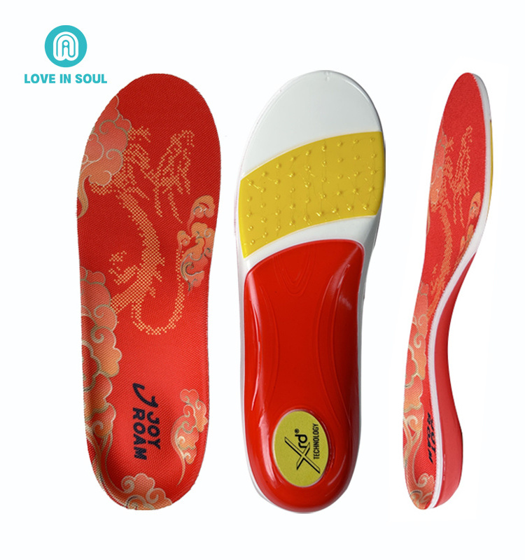 Poron Xrd Fitness Arch Support Heel Pain Relief Insoles for Shoes Sports  Shoes Accessories Insole for Men Women