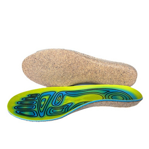 Factory Eco-friendly Sweat Absorption Breathable Cork Insole Natural Recycled Shoes Insert Silicone Pads Anti-slip for Soccer Sp