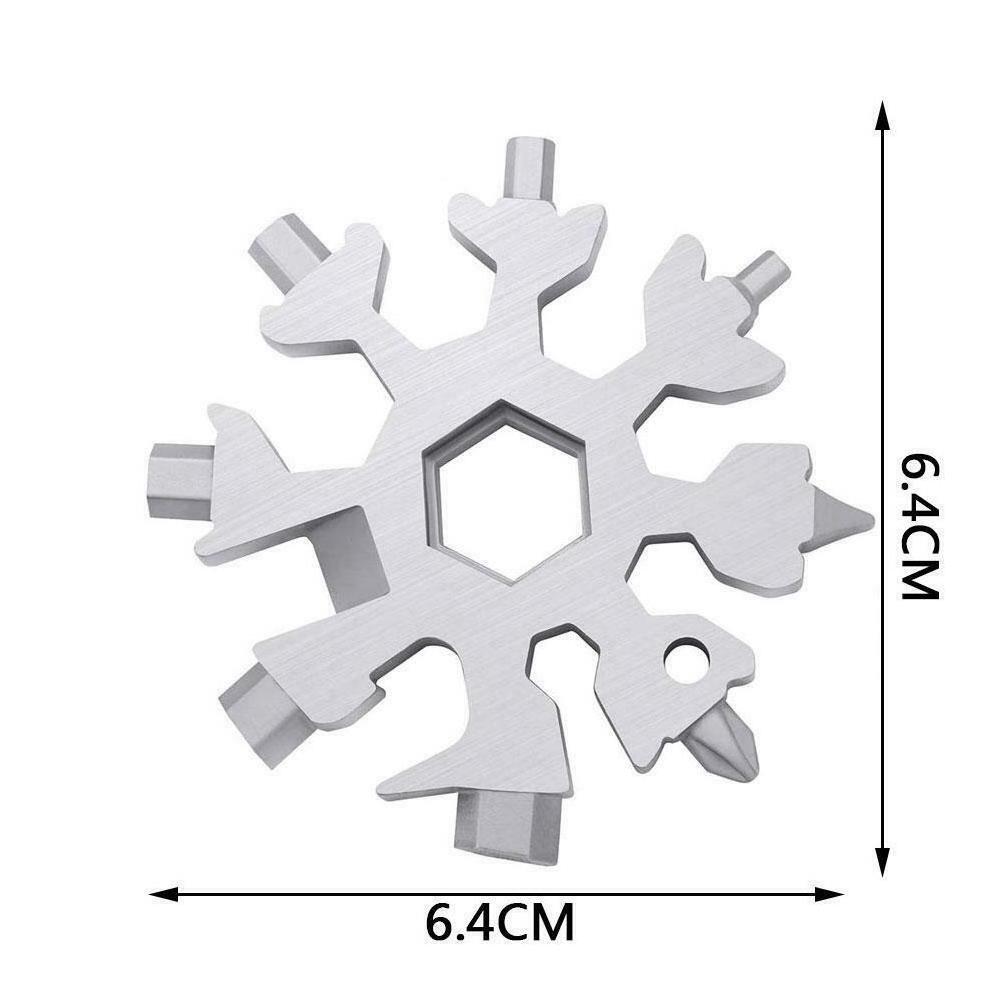 New multifunctional 18-in-1 snowflake wrench tool steel octagonal plate hand hexagon will carry keychain