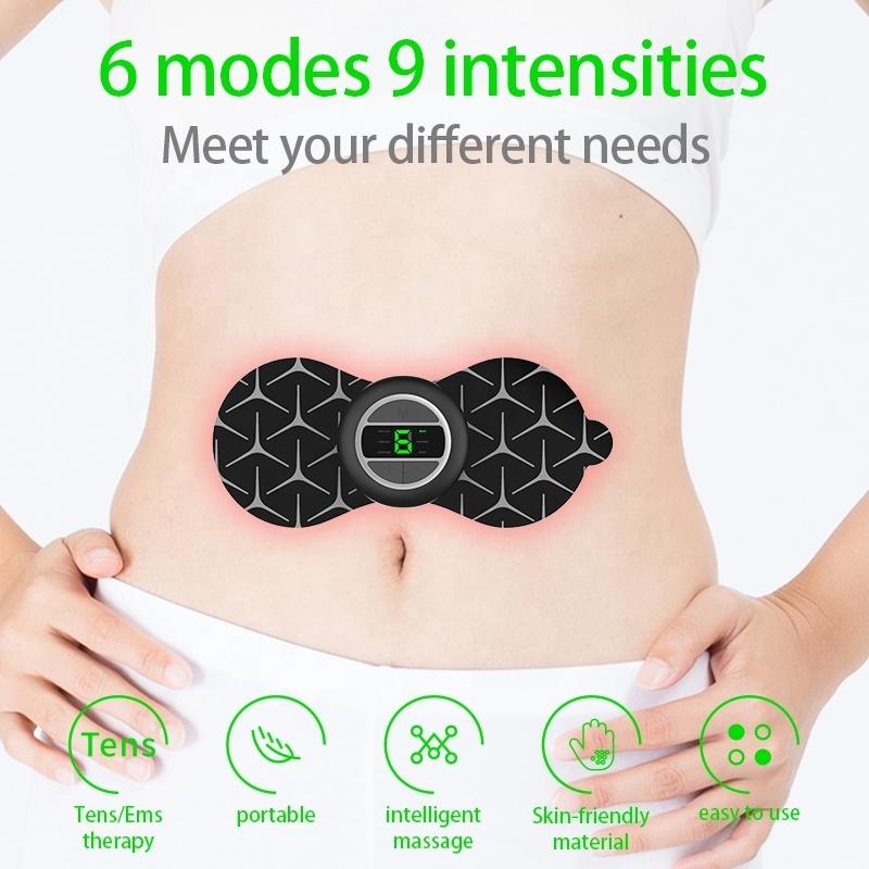 best seller ems mini body muscle relax sticker massage pads remote control wireless tens massager