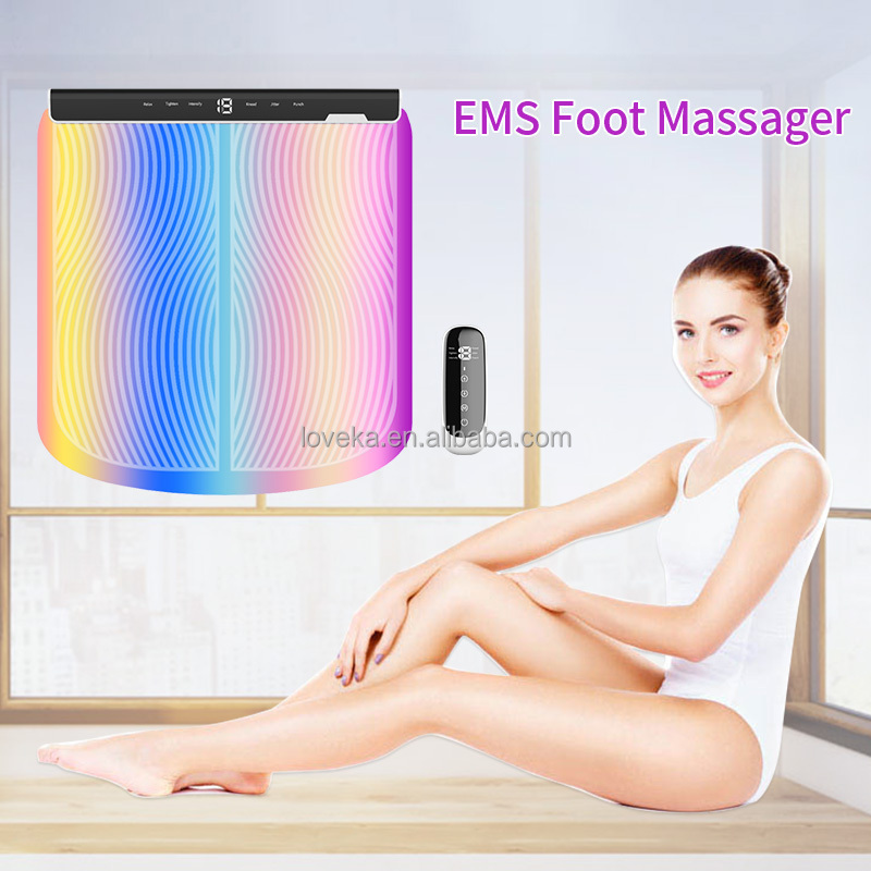 2024 colorful massage foot mat electric ems vibrating leg foot massager pedicure shiatsu foot massage machine