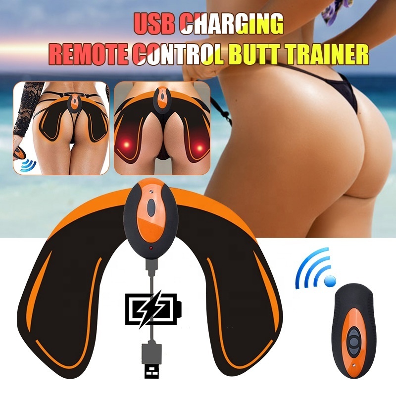 Beautiful electric hip trainer buttock vibrator machine and ems stimulator butt pads massager toner lift up massage