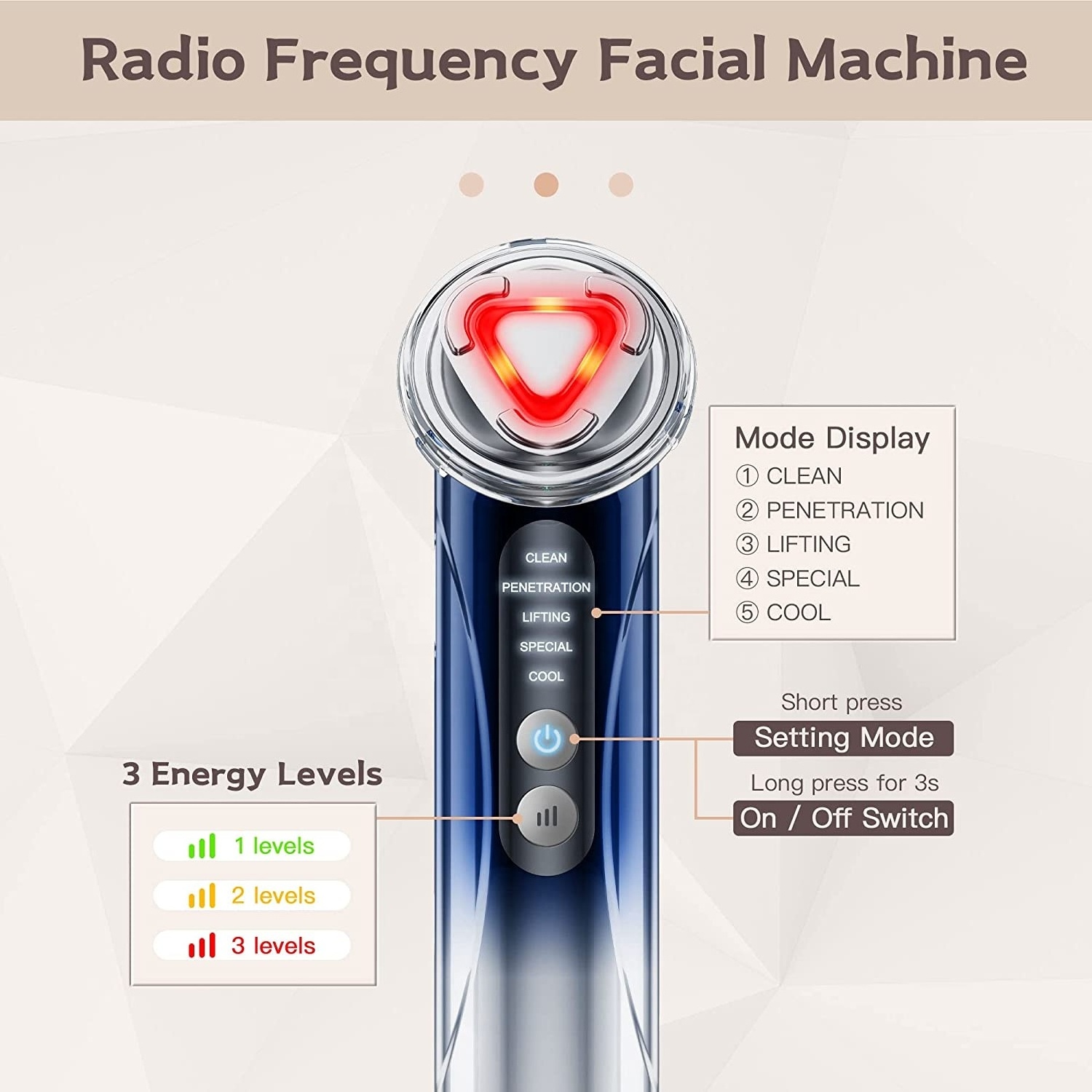 new multi functional beauti product home use face massager microcurrent rf lift facial ems led beauty salon device equipment