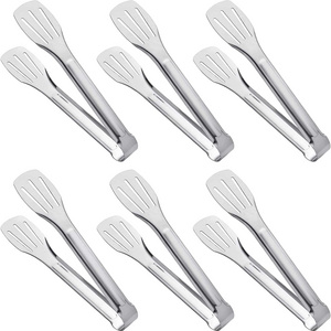 Wholesale Custom Stainless Steel Serving Tongs Durable Heavy Duty Food Tongs Buffet Utensils Salad BBQ Tongs