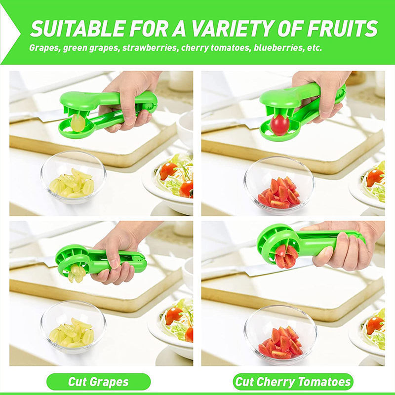 Wholesale Seedless Grape Cutter Portable Baby Cherry Tomatoes Strawberry Slicer For Vegetable Fruit Salad Kitchen Gadget