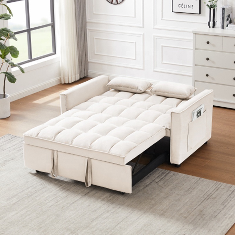 New Hot Sales Simple Couch Save Space Living Room Modern Sleeper Folding Sofa Cum Bed Upholstered  Furniture