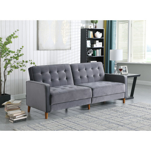 Nisco Living Room Furniture Convertible Sofa Tufted Split-Back Futon Sofa bed