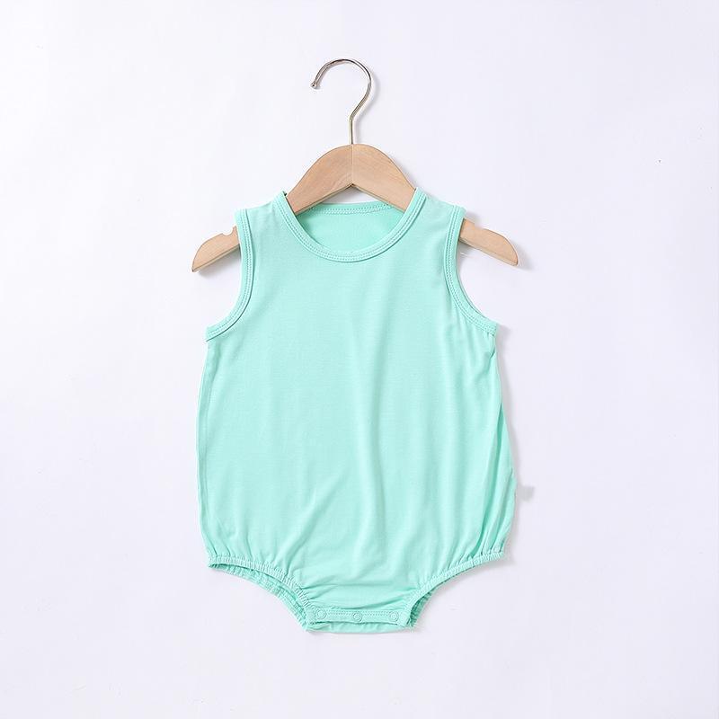 Infant Toddler Summer Baby Clothing Bubble Short Romper  Solid Color Baby Bubble Rompers With Custom Printing