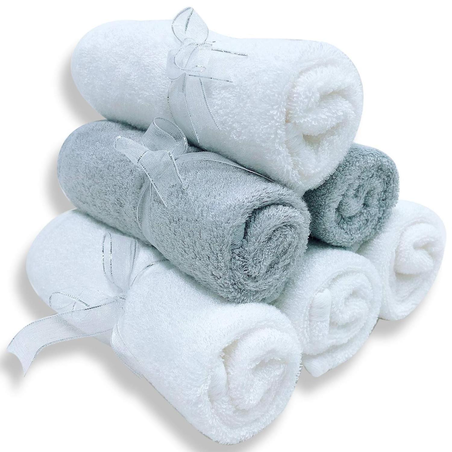 Wholesale Sample Organic cotton Washcloths Baby hand Face Towel bamboo wash cloth